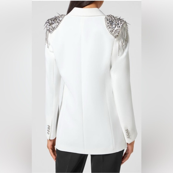 The Philipp Plein Crystal-Embellished Double-Breasted Blazer MSRP$4465 - Picture 17 of 17